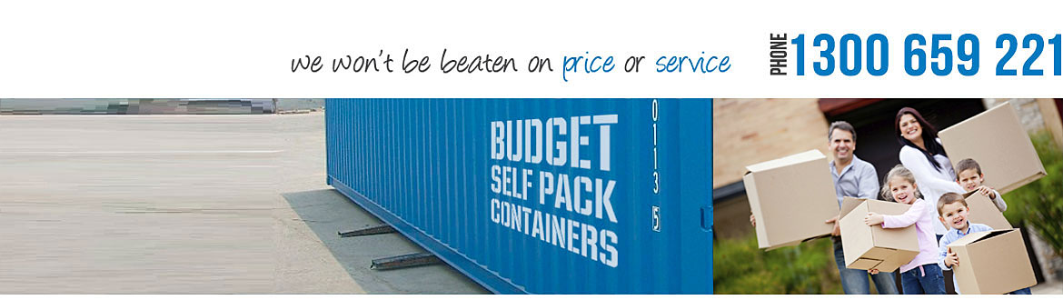 Budget Self Pack Containers will help with your container removals in Perth, Melbourne, Sydney & Brisbane 1300 659 221